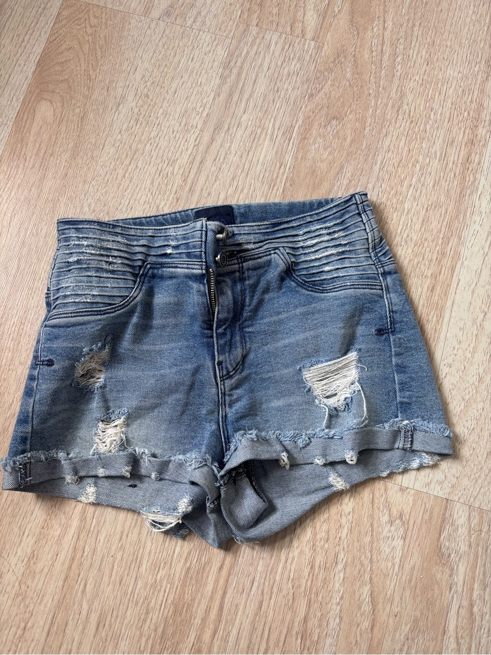 RtA Denim Distressed Jean Shorts Size 25  Italy